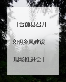 台前县召开文明乡风建设现场推进会