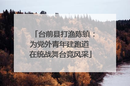 台前县打渔陈镇：为党外青年建跑道 在统战舞台竞风采