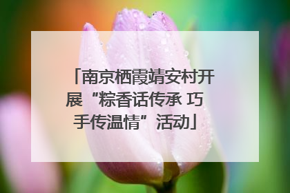 南京栖霞靖安村开展“粽香话传承 巧手传温情”活动