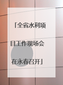 全省水利项目工作现场会在永春召开