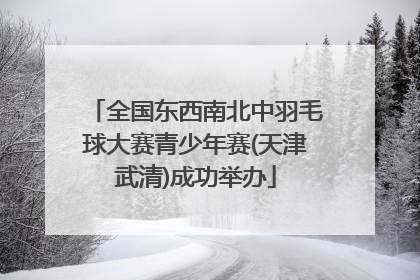 全国东西南北中羽毛球大赛青少年赛(天津武清)成功举办