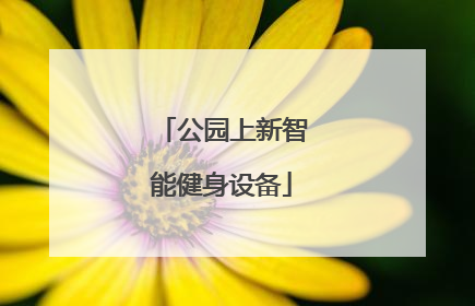 公园上新智能健身设备