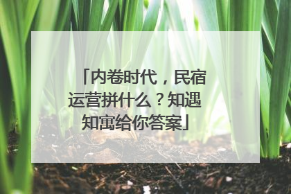 内卷时代，民宿运营拼什么？知遇知寓给你答案