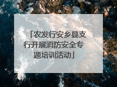 农发行安乡县支行开展消防安全专题培训活动