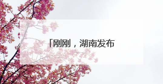 刚刚，湖南发布暴雨黄色预警！