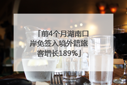 前4个月湖南口岸免签入境外籍旅客增长189%