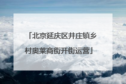 北京延庆区井庄镇乡村奥莱商街开街运营