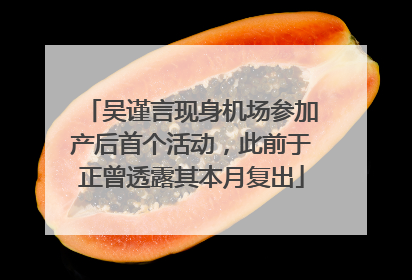吴谨言现身机场参加产后首个活动，此前于正曾透露其本月复出