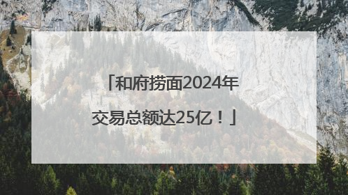 和府捞面2024年交易总额达25亿！