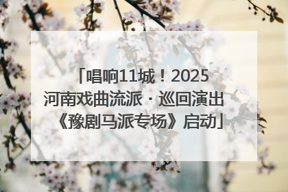 唱响11城！2025河南戏曲流派・巡回演出《豫剧马派专场》启动