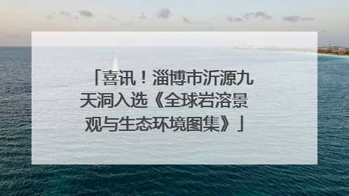 喜讯！淄博市沂源九天洞入选《全球岩溶景观与生态环境图集》