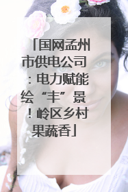 国网孟州市供电公司：电力赋能绘“丰”景！岭区乡村果蔬香