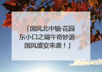 国风北中轴·花园东小口之端午奇妙游国风盛宴来袭！