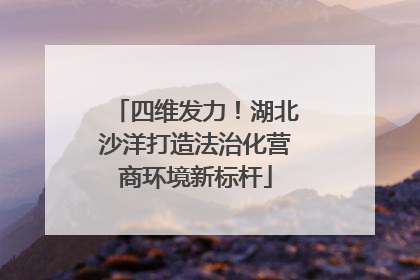 四维发力！湖北沙洋打造法治化营商环境新标杆
