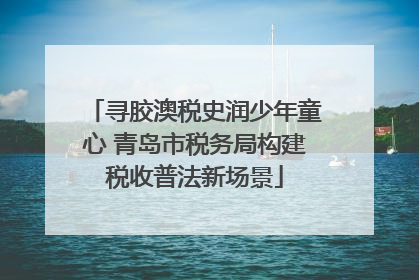 寻胶澳税史润少年童心 青岛市税务局构建税收普法新场景