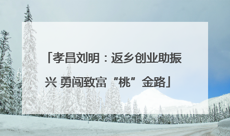 孝昌刘明：返乡创业助振兴 勇闯致富“桃”金路
