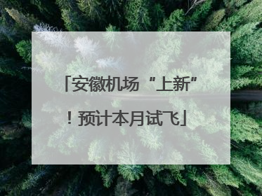 安徽机场“上新”！预计本月试飞