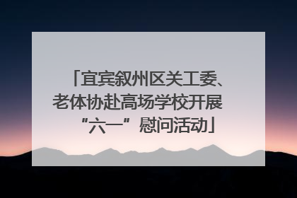 宜宾叙州区关工委、老体协赴高场学校开展“六一”慰问活动