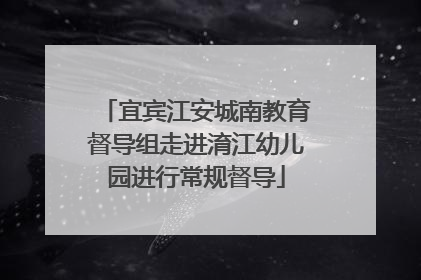 宜宾江安城南教育督导组走进淯江幼儿园进行常规督导