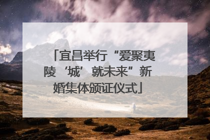 宜昌举行“爱聚夷陵‘城’就未来”新婚集体颁证仪式