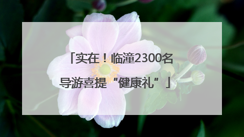 实在！临潼2300名导游喜提“健康礼”