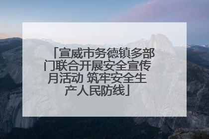 宣威市务德镇多部门联合开展安全宣传月活动 筑牢安全生产人民防线