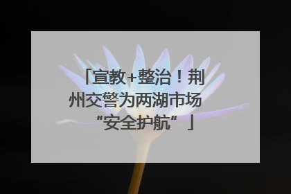 宣教+整治！荆州交警为两湖市场“安全护航”