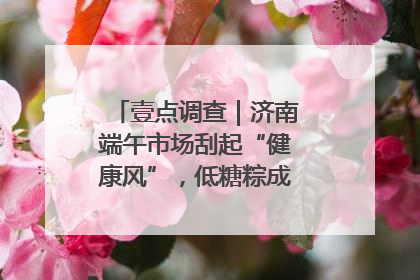 壹点调查｜济南端午市场刮起“健康风”，低糖粽成消费者“新宠”