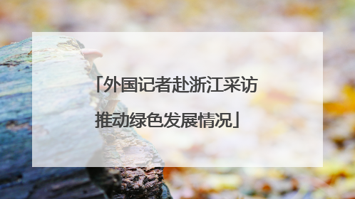 外国记者赴浙江采访推动绿色发展情况
