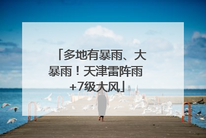多地有暴雨、大暴雨！天津雷阵雨+7级大风