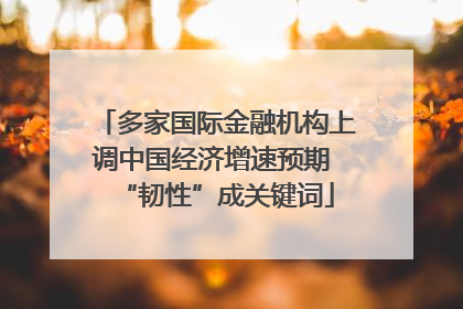 多家国际金融机构上调中国经济增速预期 “韧性”成关键词