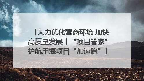 大力优化营商环境 加快高质量发展丨“项目管家”护航用海项目“加速跑”