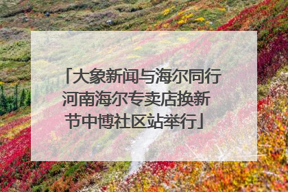大象新闻与海尔同行 河南海尔专卖店换新节中博社区站举行