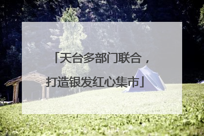 天台多部门联合，打造银发红心集市