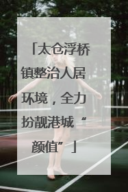 太仓浮桥镇整治人居环境，全力扮靓港城“颜值”