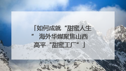 如何成就“甜蜜人生” 海外华媒聚焦山西高平“甜蜜工厂”