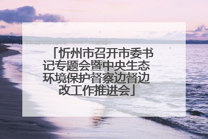忻州市召开市委书记专题会暨中央生态环境保护督察边督边改工作推进会