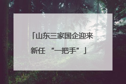 山东三家国企迎来新任 “一把手”