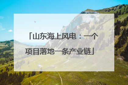 山东海上风电：一个项目落地一条产业链