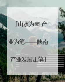 山水为墨 产业为笔——陕南产业发展走笔