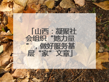 山西：凝聚社会组织“她力量”，做好服务基层“家”文章