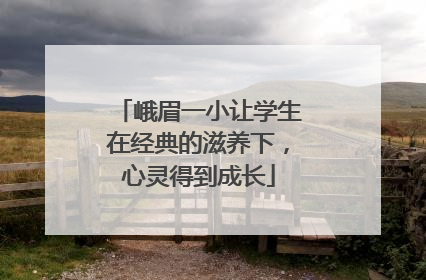 峨眉一小让学生在经典的滋养下，心灵得到成长