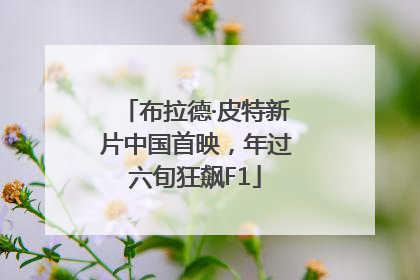 布拉德·皮特新片中国首映，年过六旬狂飙F1
