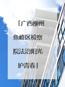 广西柳州鱼峰区检察院法治阳光护青春