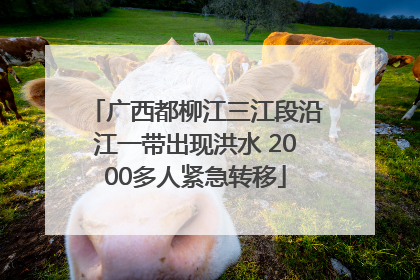 广西都柳江三江段沿江一带出现洪水 2000多人紧急转移