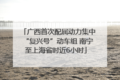 广西首次配属动力集中“复兴号”动车组 南宁至上海省时近6小时