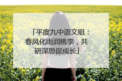 平度九中语文组：春风化雨润桃李，共研深思促成长