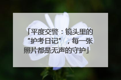 平度交警：镜头里的“护考日记”，每一张照片都是无声的守护