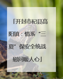 开封市杞县高阳镇：情系“三夏”保安全统战慰问暖人心