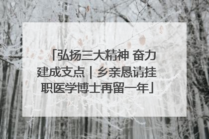 弘扬三大精神 奋力建成支点｜乡亲恳请挂职医学博士再留一年
